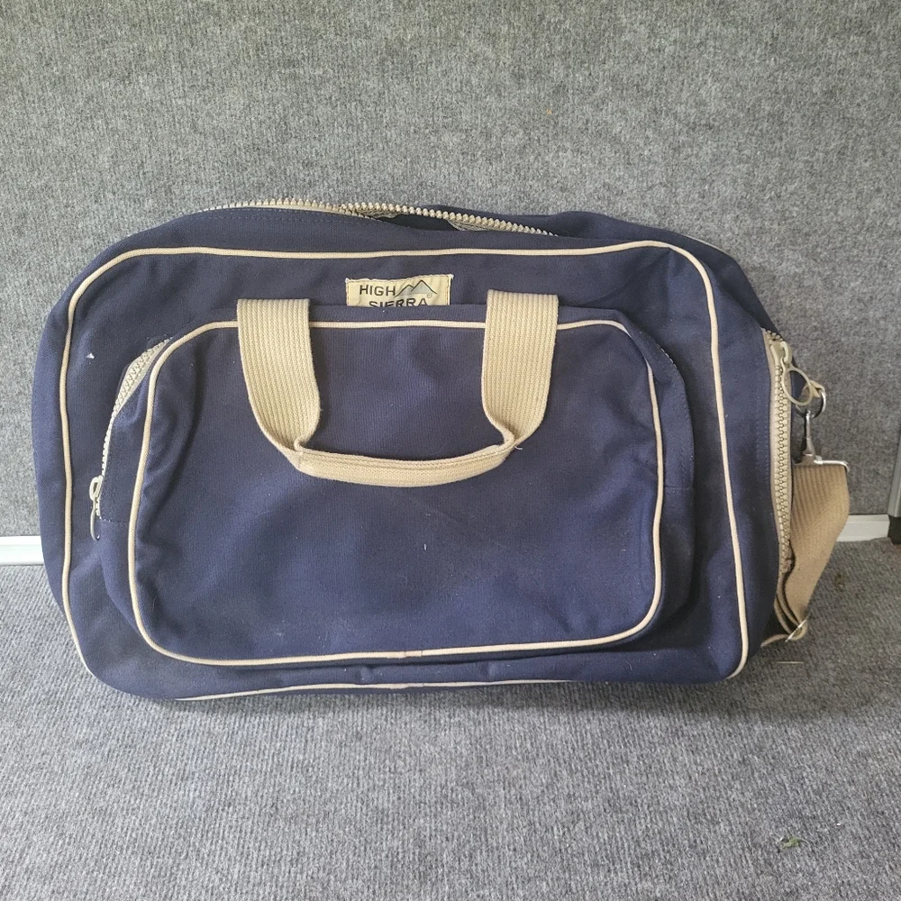 High Sierra Navy and Tan Men's Bag Set